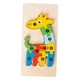 thumbnail image 5 of Rompecabezas De Números De Animales De Madera Rompecabezas De Madera Juguete De Animales Para Niños En Edad Preescolar Jirafa, 5 of 5