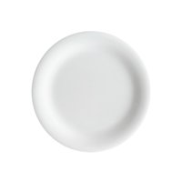 Kulsan - Set De 6 Platos Melamina Redondo Borde Ancho Blanca 21 Cm Línea Clásica