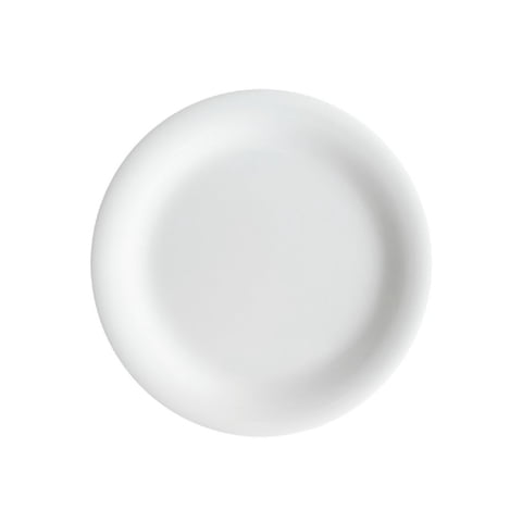 Kulsan - Set De 6 Platos Melamina Redondo Borde Ancho Blanca 21 Cm Línea Clásica
