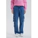 thumbnail image 1 of Jeans Mujer Recto Cargo Azul, 1 of 4