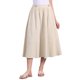 thumbnail image 1 of INSPIRE CHIC Falda Midi Acampanada con Cintura Elástica y Bolsillos para Mujer S Caqui, 1 of 5