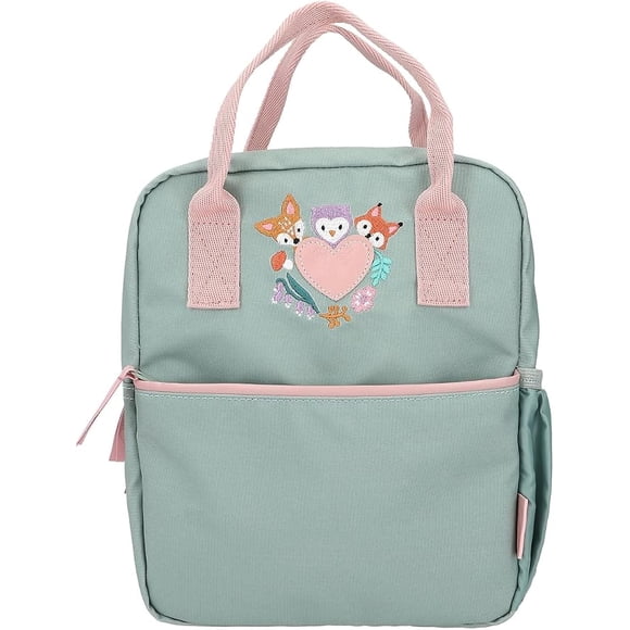 Mochila Verde Bosque Encantado Con Bordado Princess Mimi