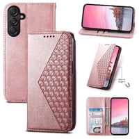 Funda Flip Foxdock Para Samsung Galaxy M55 , Estilo Billetera Con Diseño Rombo, Correa De Mano Y Soporte, Uso Diario