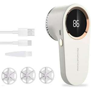 Veat00L - Quitapelusas Con Pantalla Digital Inteligente, Con 3 Cuchillas Y 1 Cepillo De Limpieza, Recargable Por Usb, Quita Pelusas De Ropa Extraíble, Para Todo Tipo De Ropa, Sofás, Calcetines