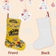 thumbnail image 3 of Código KND Tema: Calcetines de Navidad, fino lino blanco para colgar en escaleras y chimenea, decoración navideña para el hogar, regalo de Navidad.54cm×38cm, 3 of 5