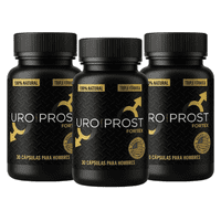 Yerberito Ltda - Uroprost Fortex Triple Acción | 3 Frascos | Natural 30 Cáp Sin Sabor