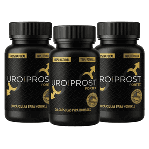 Yerberito Ltda - Uroprost Fortex Triple Acción | 3 Frascos | Natural 30 Cáp Sin Sabor