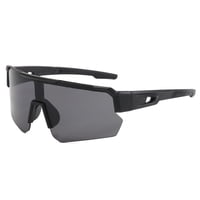 Polasup Gafas Lentes De Sol Gafas De Sol Deportivas Negras Con Lentes Oscuros Y Diseño Aerodinámico. Protección Uv 400, Ligera Y Resistente. Ideales Para Ciclismo, Running Y Actividades