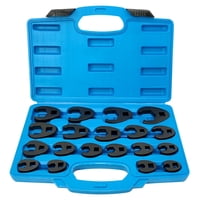 Ioensy - Acero 3/8In 1/2In Drive Tuerca Abocinada Crowfoot Juego De Llaves Con Caja De Almacenamiento