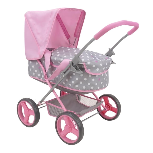 Doll Pram 509 Crew, algodón de azúcar, rosa, para muñecas de hasta 18 pulgadas