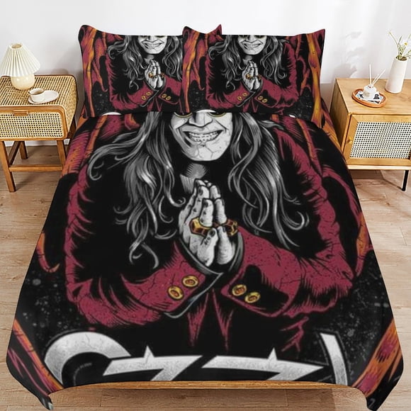 Ozzy Osbourne Tidy Stitch Line Comfort Zip Reliable Surface Feel Duvet Cover Sets for Relaxation