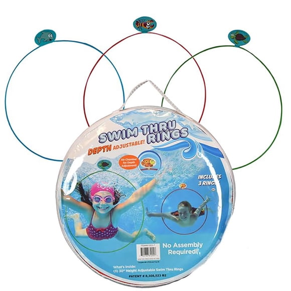 Juguetes plegables para piscina Swim Thru Rings Stream Machine de 76 cm