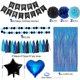 thumbnail image 2 of Kit de decoración de fiesta YGBMDZ azul y negro Happy Birthday, 2 of 7