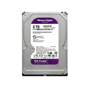Disco Duro Interno Western Digital Purple 6Tb 3.5"" Sata 3 Cache 256Mb Pc/Dvr/Nvr [ Wd64Purz ]