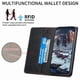 thumbnail image 5 of Funda tipo cartera con bloqueo RFID para Xiaomi Redmi 14C 4G Con tapa abatible, portatarjetas, cierre magnético, TPU y soporte Negro, 5 of 6