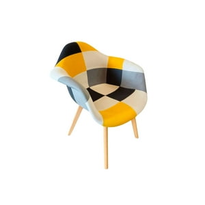 Habita2 Chile - Sitial Butaca Tapiz Chenille Patch Wood - Amarillo