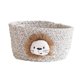 thumbnail image 1 of Cesta De Almacenamiento De Hilo De Algodón Tejido A Mano, Contenedor De Mesa, Organizador De Juguetes, Decoración, Gris Bown Lion, 1 of 3