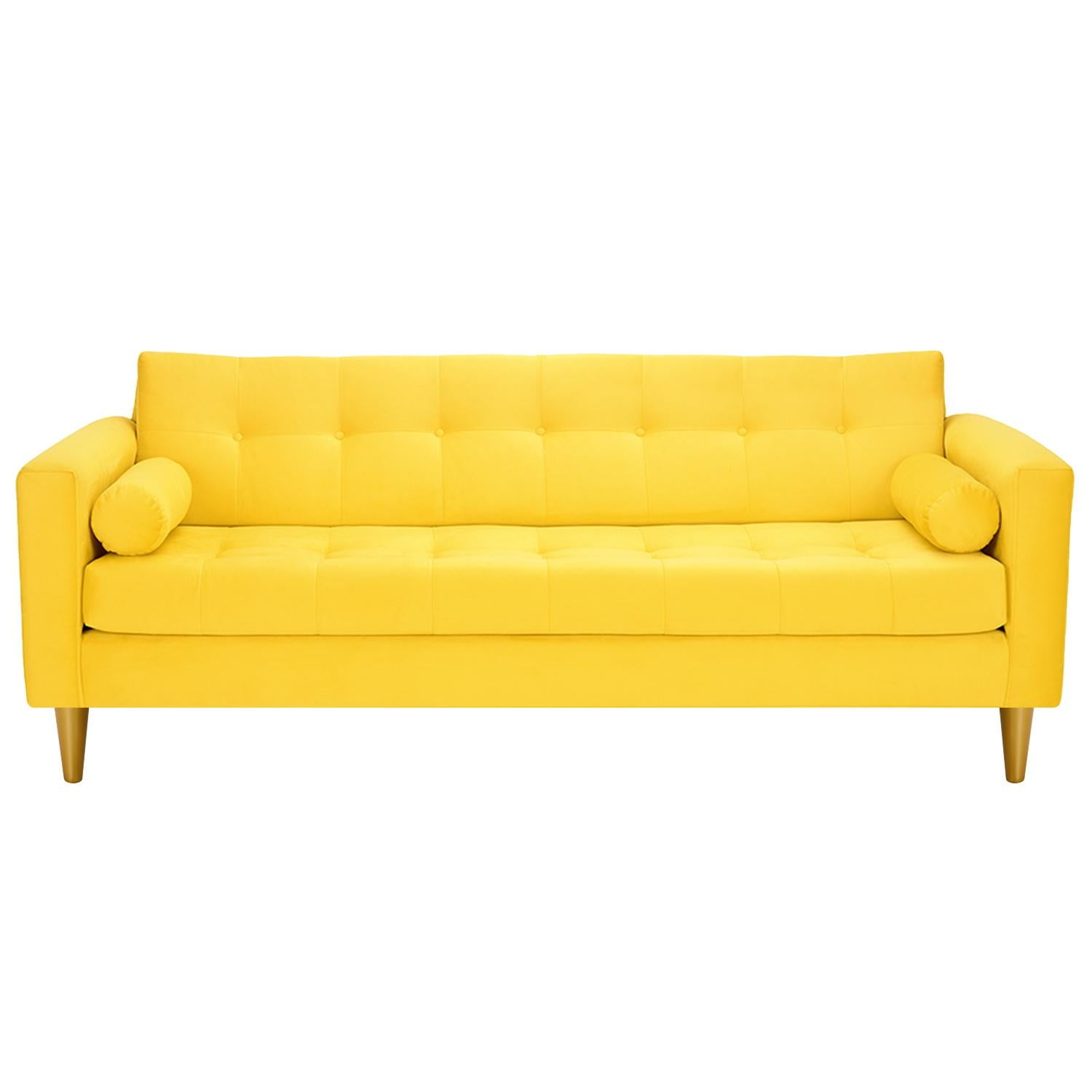Bodevir - Sofa Retro 3cg Felpa 01 Amarillo