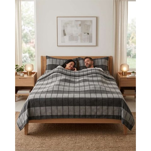 Mylhogar - Sabanas Polar De Invierno King Estampado Premium