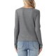 thumbnail image 3 of INSPIRE CHIC Suéter de Manga Larga para Mujer con Cuello Redondo y Decoración de Botones, Tops de Punto Acanalado Casual S Gris, 3 of 6