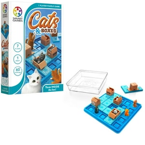 Juego De Viaje Smartgames Cats & Boxes Con 60 Desafíos 7+