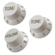 thumbnail image 1 of 1 Perilla De Interruptor De Control De Volumen Y 2 Tonos Para Guitarra Eléctrica ST Sq, Color Blanco, 1 of 3