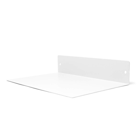 Estante flotante Bubbo Mitus montado en la pared, 20 cm x 30 cm, acero blanco