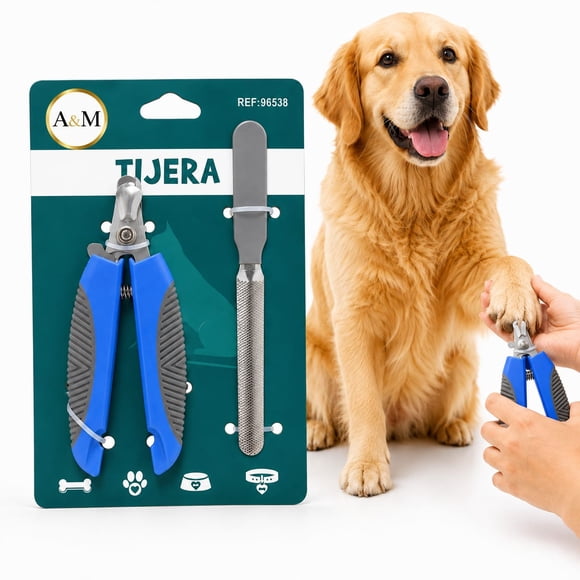 Tijera cortauñas para mascotas con lima