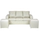 thumbnail image 2 of Living Emanuel 3 Cuerpos Y 2 Poufs - Cuero Sintético Pu Beige, 2 of 6