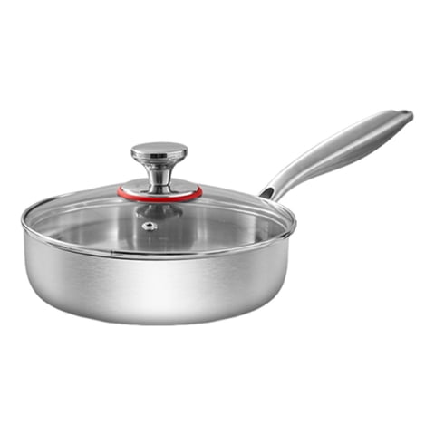 Bothyi - Sartén Versátil Con Mango De Acero Inoxidable Para Hogar Restaurante Cocina Diámetro 20 Cm