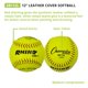 thumbnail image 5 of Champion Sports Softballs de Cuero de 12 pulgadas - Núcleo de Corcho - Compresión Media - Costuras Elevadas - Amarillo Óptico - Paquete de 12, 5 of 9