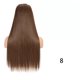 thumbnail image 1 of Xiao Hua Peluca de cabello liso con clip - 23.6 pulgadas Café, peluca desmontable de 3 piezas, cabello liso extra largo que se puede usar para aumentar el largo y cambiar de peinado., 1 of 3