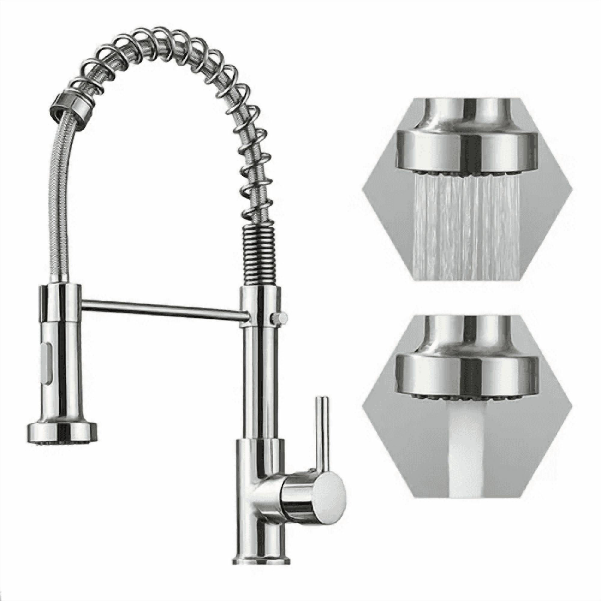 Genericio - Llave Monomando Lavaplatos Cocina Grifo Flexible Plateado