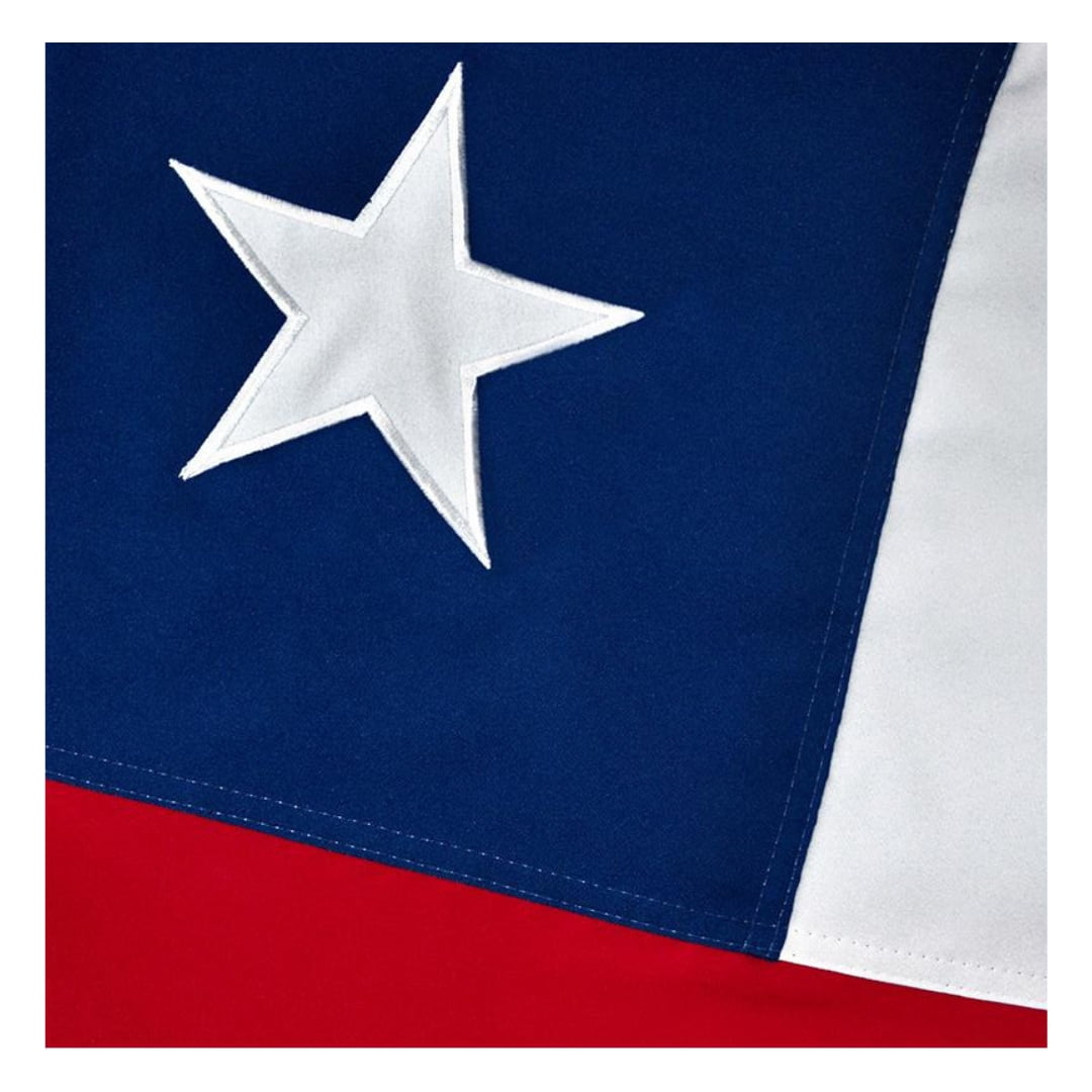 Chilegatillos - Bandera Chilena Premium Tela Reforzada Bordada 60 X 90 Cm