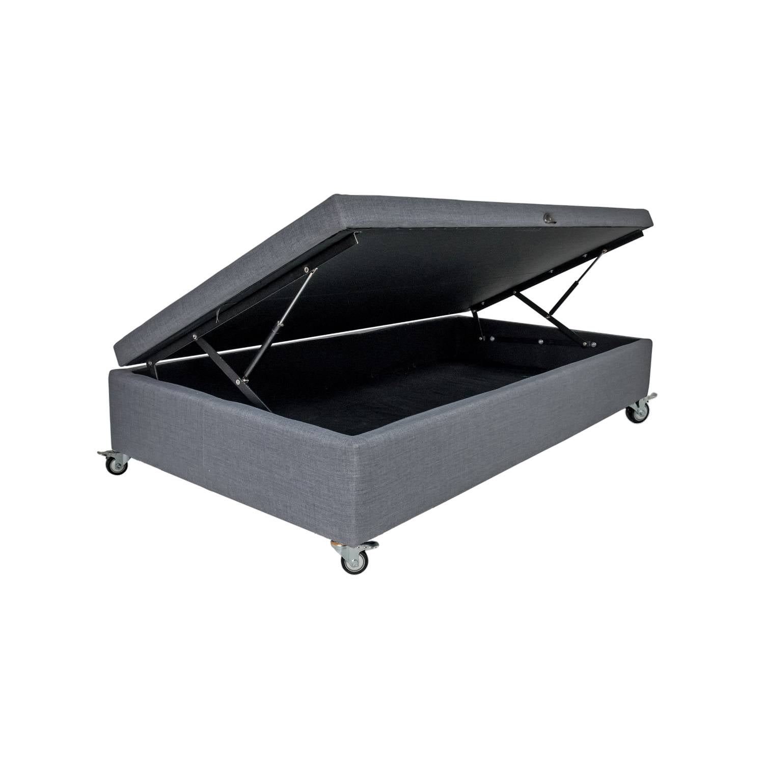 Bloccare - Base De Cama Baúl Emma 1.5 Plaza Largo190 Cm Lateral Con Rueda Deluxe