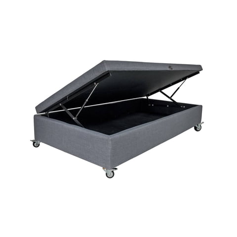 Bloccare - Base De Cama Baúl Emma 1.5 Plaza Largo190 Cm Lateral Con Rueda Deluxe