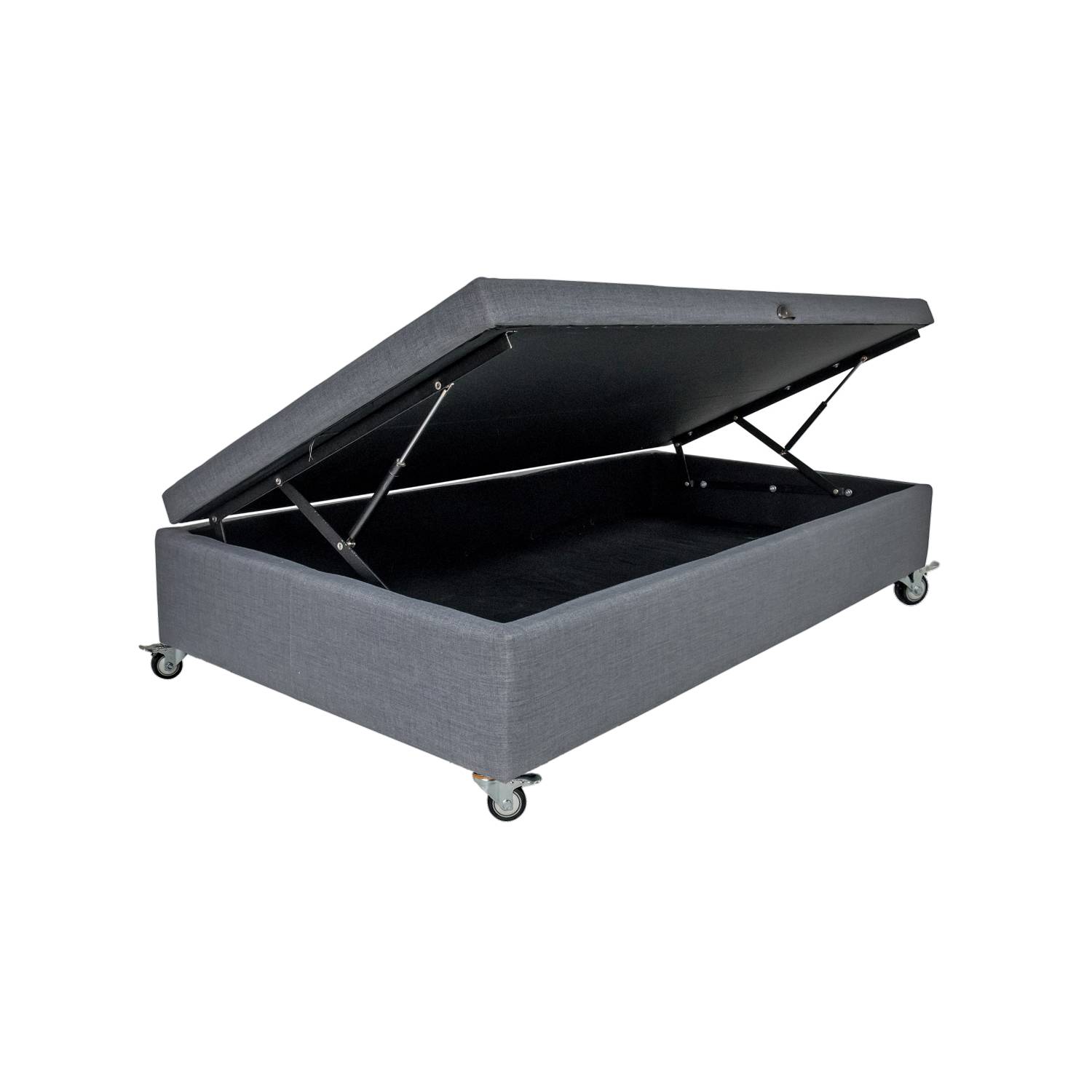 Bloccare - Base De Cama Baúl Emma 1.5 Plaza Largo190 Cm Lateral Con Rueda Deluxe