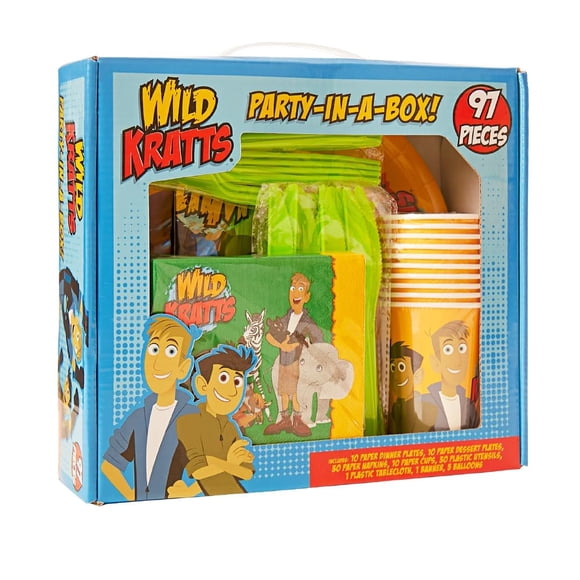 Kit de fiesta Mighty Mojo Wild Kratts para cumpleaños de 10 niños con decoración