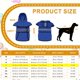 thumbnail image 2 of Impermeable para Perros Uxcell, Chaqueta Impermeable para Mascotas con Agujero para Correa con Capucha, (Azul, L), Destinado para Cachorros, 2 of 7