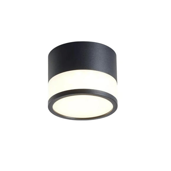 Aplique Decorativo Sobrepuesto Negro Moderno 7W Luz Cálida