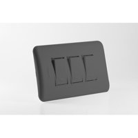 Rema - Interruptor Triple 9/12 Embutido 10A Negro