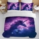 thumbnail image 4 of Purple Unicorn Full Bedding Set for Kids Boys Girls Glitter Galaxy Unicorn Duvet Cover 3 Piece Space Unicorn Comforter Cover, 4 of 5