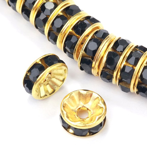 Cuentas Separadoras Weebee 100 uds. de Cristal Rutilado 4‑10 mm