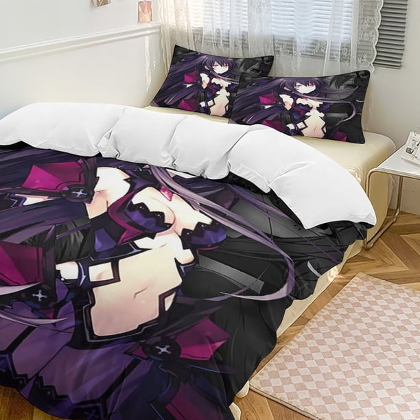 DATE A LIVE Anime Home Bed 3-piece Set Classic Japanese Anime Polyester Wash Student Dormitory Set