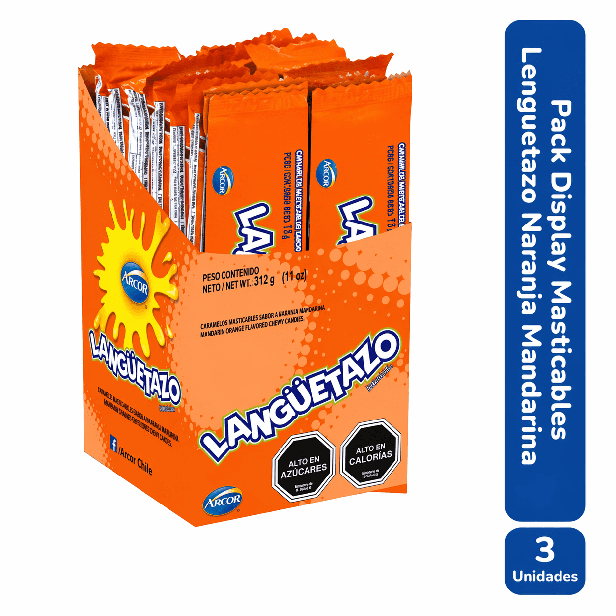 Pack 3 Languetazo Mandarina-Naranja