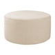 thumbnail image 5 of Funda Otomana Redonda Para Reposapiés, Reposapiés, Taburete De Salón, Beige, 5 of 5