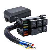 Ioensy - Caja De Relés De Fusibles Bloque De Fusibles A Prueba De Agua Y Caja De Relés Para Automóvil Camión Marino 12V 4Pin