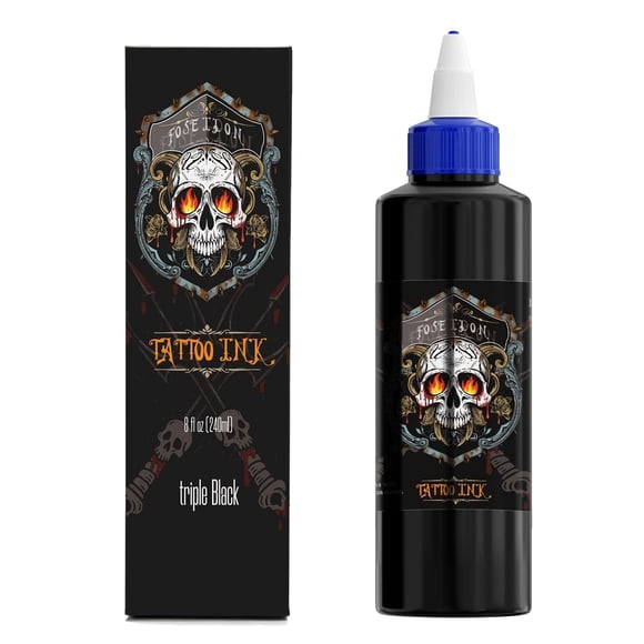 Tinta de tatuaje Vidattx Poseidon Black Premium 240ml Vegan Organic