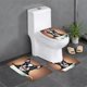 thumbnail image 1 of Juego de 3 Alfombras de Baño Desmarcar Boston Terrier Terciopelo Coral, 1 of 6