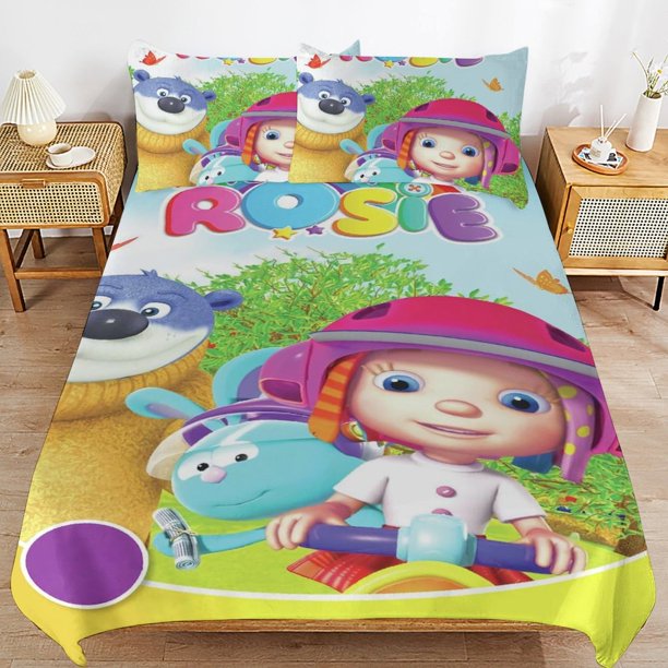 Everything's Rosie Bedding Sets Ultra Soft Skin-Friendly Duvet Cover 3 Piece, Cute Comforter Cover Bed Set for Boys Girls Kids